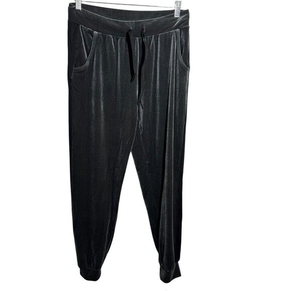 PRISMSPORT womens gray graphite velvet track pants size Medium NWT joggers - Picture 10 of 10